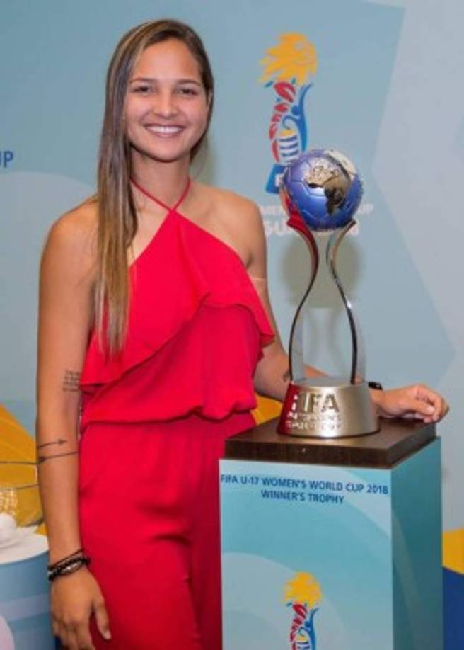 Deyna Castellanos se convirtió en una embajadora del fútbol para la FIFA en el Mundial de Rusia 2018.