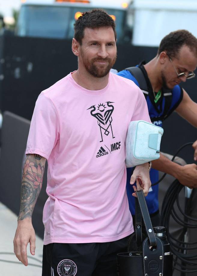 Así llegó Leo Messi al DRV PNK Stadium del Inter Miami para el partido contra el FC Cincinnati.