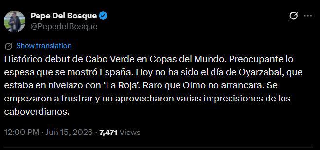 Indignación por España tras su debut en el Mundial y esto dicen de Cabo Verde
