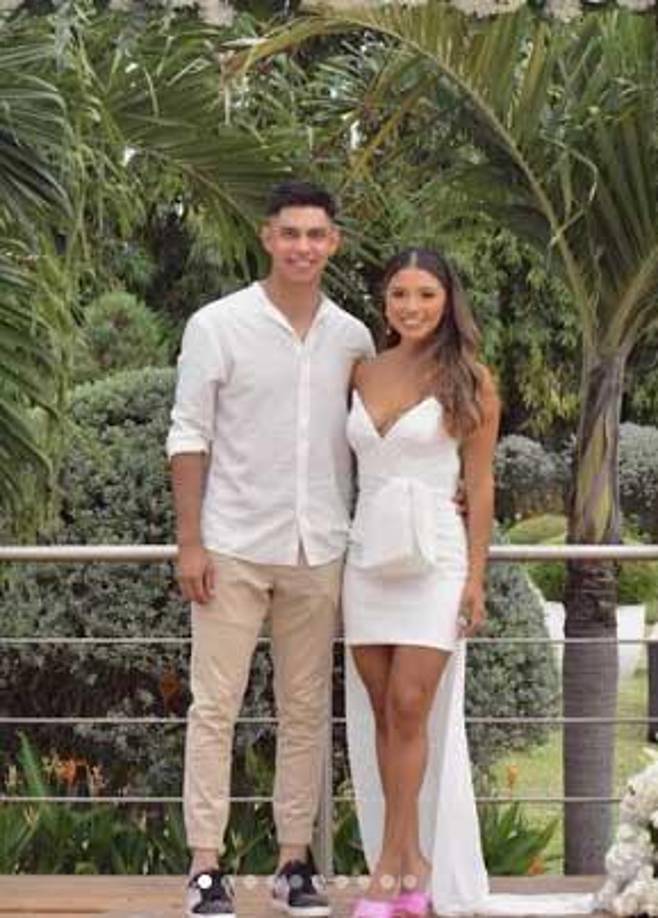 Mauricio Dubón y Nancy Herrera se casaron en el 2020 en San Pedro Sula luego de tres años de noviazgo.