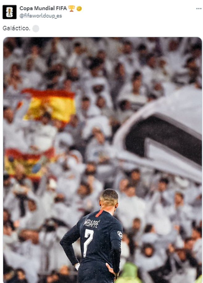 “Galáctico”, así lo define la FIFA tras el fichaje de Mbappé con el Real Madrid.