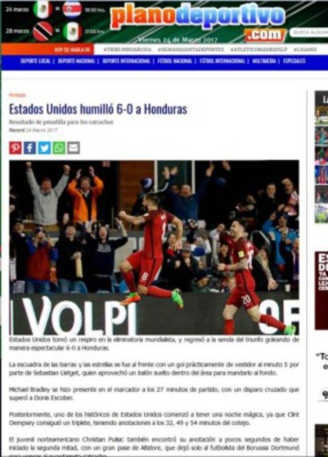 En México se han referido a la escandalosa goleada.