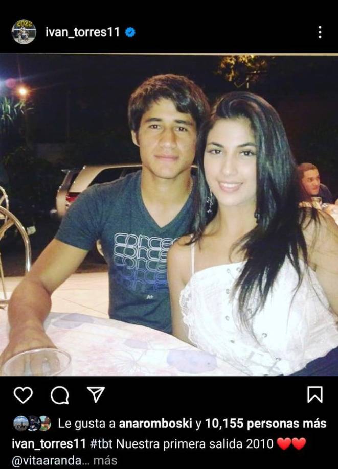 Iván Torres en numerosas ocasiones compartió fotografías de los momentos que vivió con Cristina Aranada. En esta imagen mostró lo que fue la primera cita que tuvieron en el 2010.