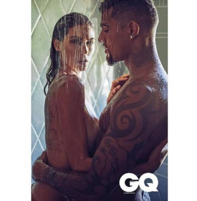 La pareja en otra foto de la edición alemana de la revista ‘GQ’.