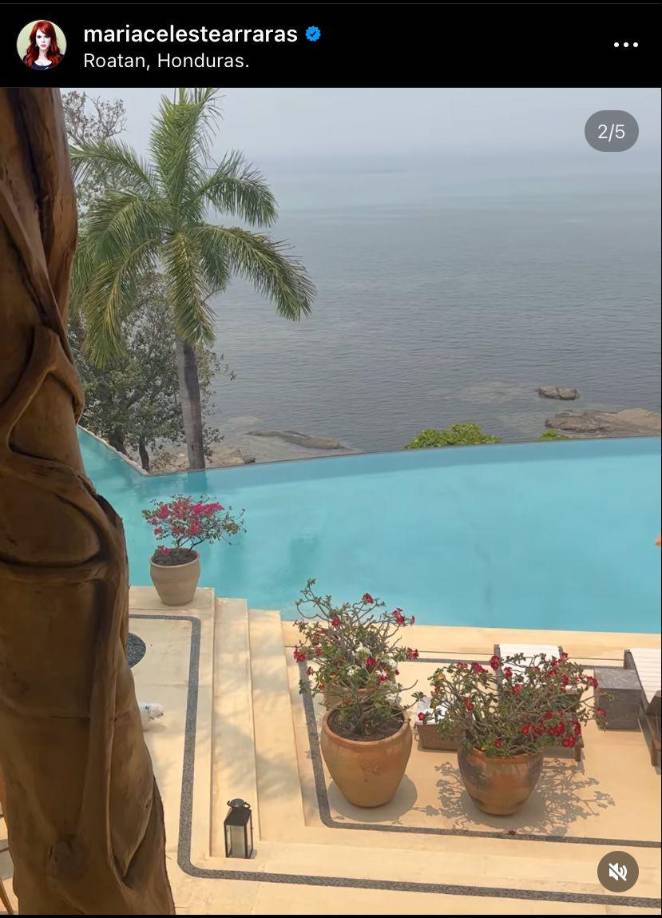 Desde su cuenta de Instagram María Celeste ha compartido lo bien que se la está pasando en Honduras. 