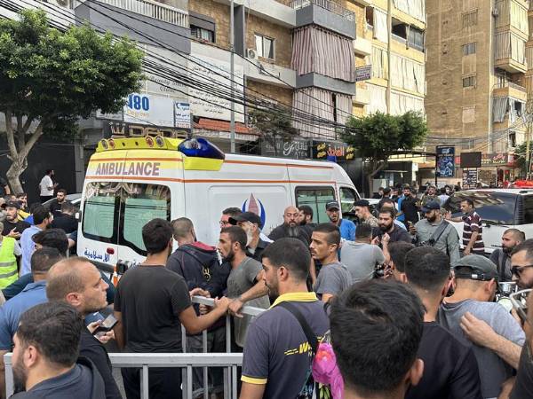 Bombardeos en Beirut, Líbano.