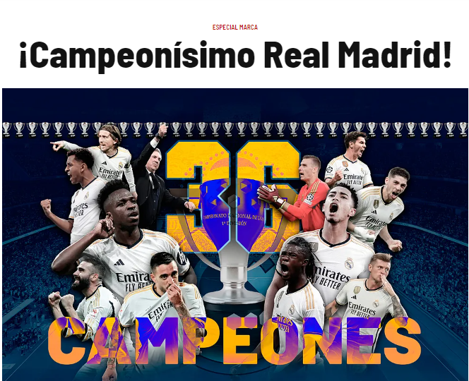  “Campeonísimo, Real Madrid!”, Diario Marca de España.