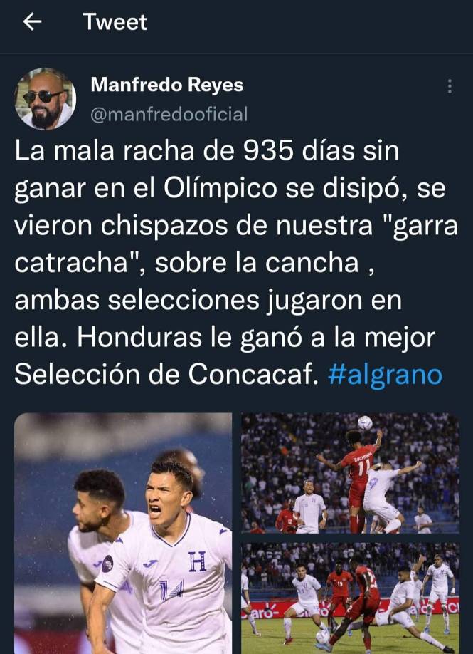 Manfredo Reyes y su opinión tras el enorme triunfo de Honduras ante Canadá.