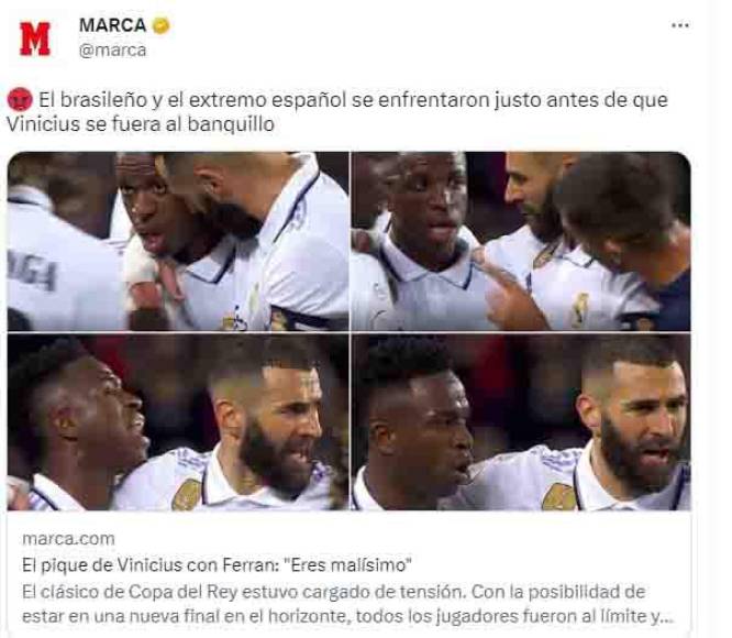 “Eres malísimo”, fueron las palabras de Vinicius a Ferran Torres y lo ocurrido ha generado diversos comentarios.