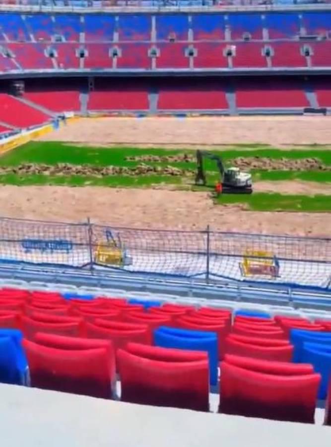 El Barcelona arranca el césped del Camp Nou y Laporta recibe un revés inesperado