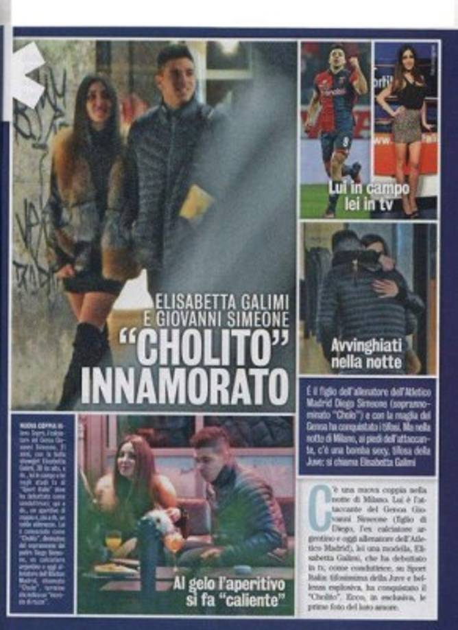 La prensa italiana dio a conocer la información de la relación entre la periodista y el jugador.