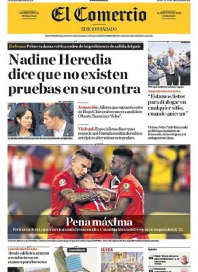 El comercio de Perú gritó desde Sudamerica para hacer mención de la dorrota mexicana. 'PENA MÁXIMA'.