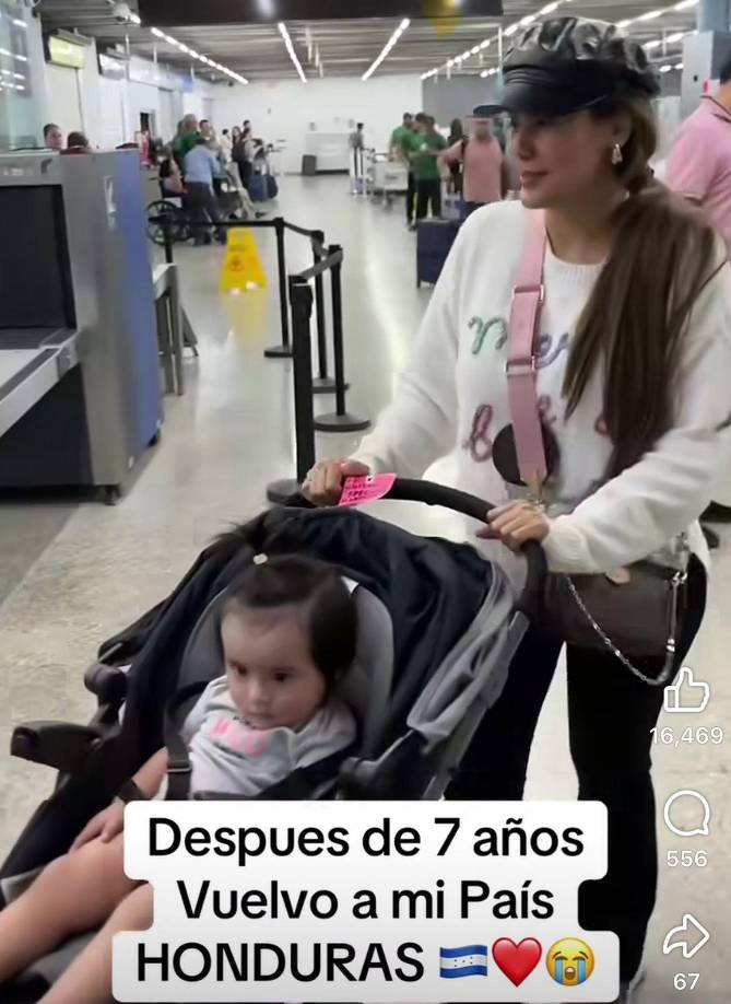 Aquí las fotografías dejadas por Elsa Oseguera tras su arribo a Honduras.
