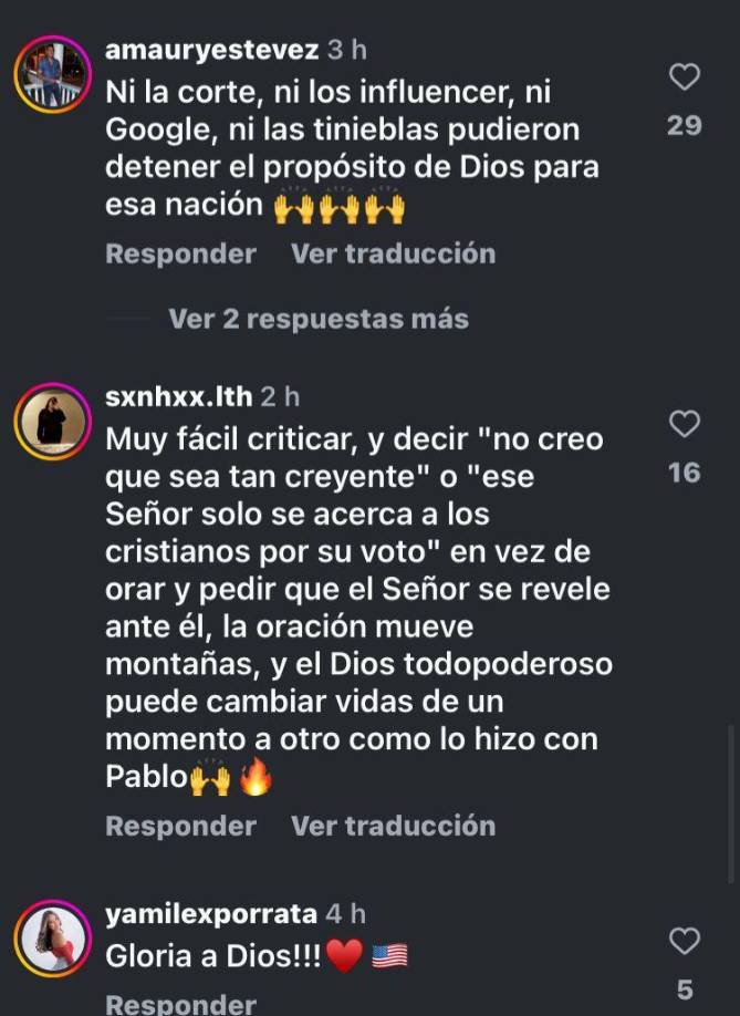 ”Que triste tanta ignorancia aún en el pueblo de Dios”, dijo una seguidora molesta por la publicación del representante del grupo Barak.
