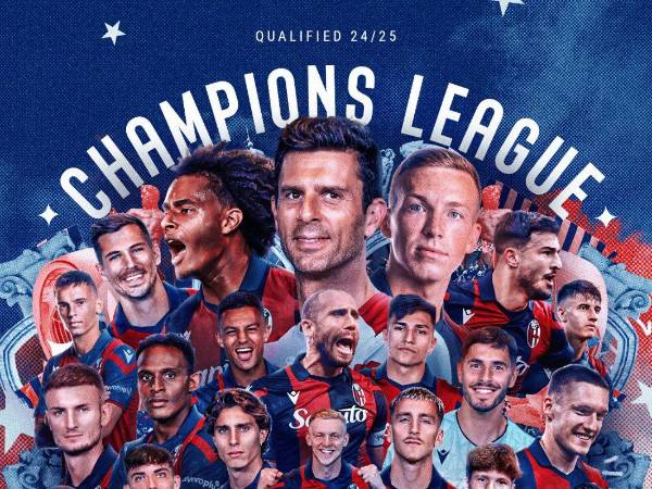 Bolognia celebró su histórica clasificación a la próxima edición de la Champions League.