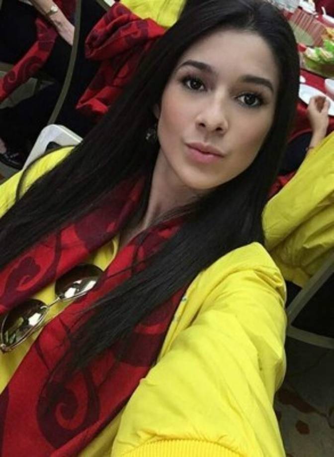 La joven hondureña siempre lució bella en las actividades.