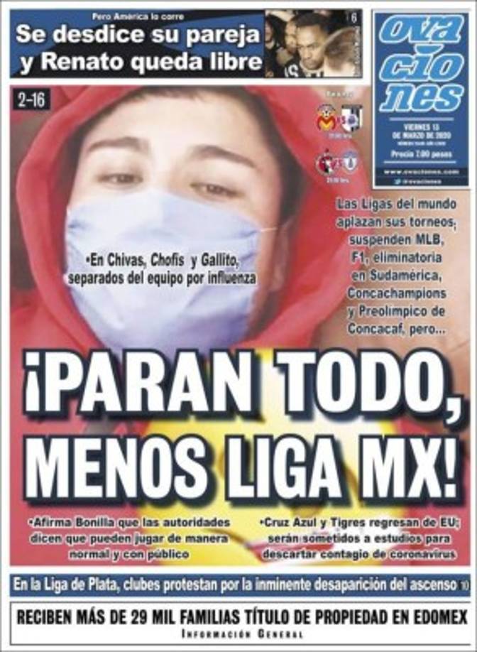 Ovaciones (México) - '¡Para todo, menos Liga MX!'.