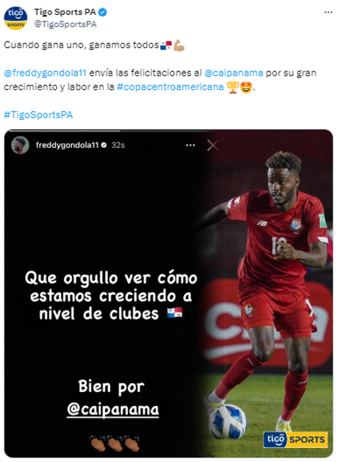 Fredy Góndola, seleccionado canalero expresó: “Qué orgullo ver cómo estamos creciendo a nivel de clubes”.