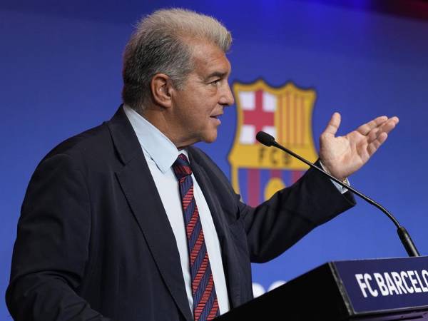 Joan Laporta, presidente del Barcelona en rueda de prensa habló sobre la actualidad del club.