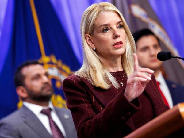 La fiscal general de Estados Unidos, Pam Bondi, en una imagen de archivo