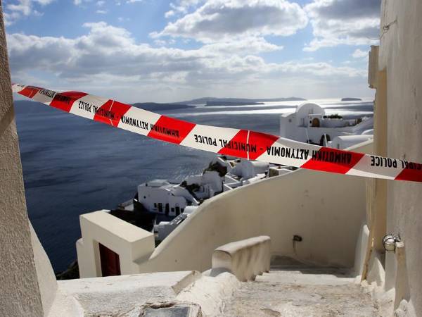 Santorini ha sido sacudida por una serie de sismos durante la última semana.