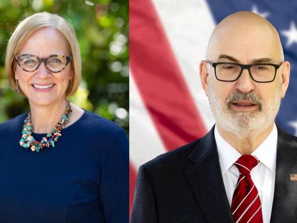 Los candidatos a la alcaldía de Miami, la demócrata Eileen Higgins (i) y el republicano Emilio González.