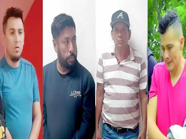 <b>Brayan Meléndez, José Arnulfo Bueso, Luis Savillón y Manuel de Jesús Alberto fueron capturados en Lomas del Carmen.</b>