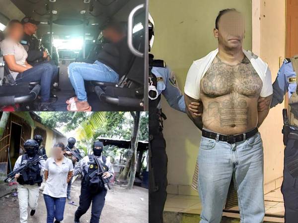 Entre los capturados hay dos mujeres y un miembro de la pandilla 18.
