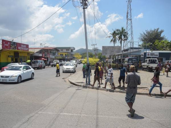 El desarrollo en Papúa Nueva Guinea ha sido desigual, creando frustración. El distrito de negocios en Port Moresby.