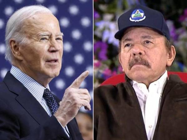 El presidente de Estados Unidos, Joe Biden, y el polémico mandatario de Nicaragua, Daniel Ortega, en una composiciónde fotografías.