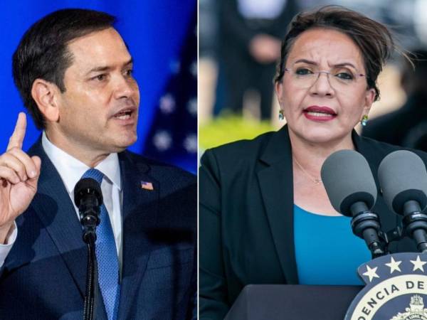 El senador republicando Marco Rubio. La presidenta de Honduras, Xiomara Castro.