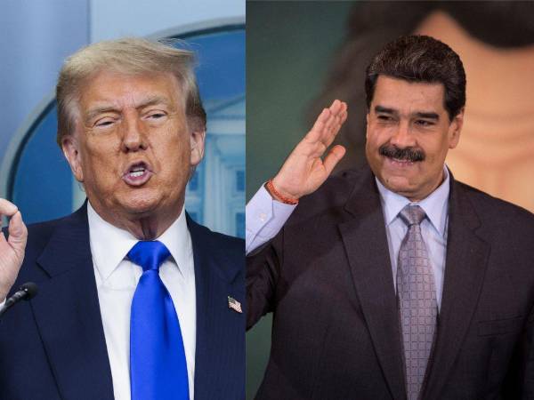 El presidente de Estados Unidos, Donald Trump (i), advierte a su homólogo venezolano, Nicolás Maduro.