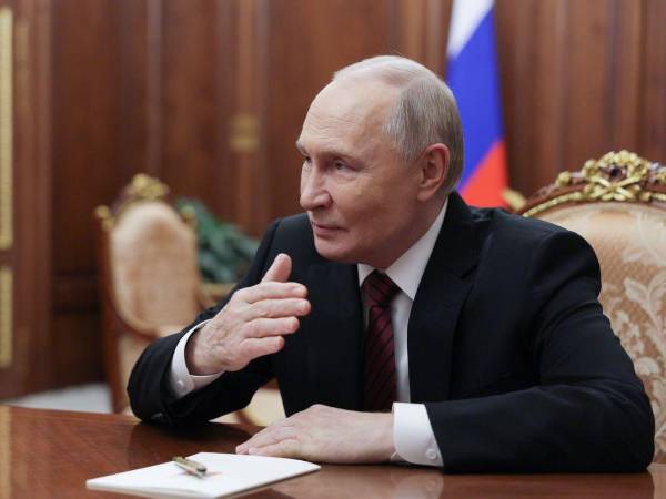 El presidente ruso, Vladimir Putin, durante una reunión en el Kremlin.