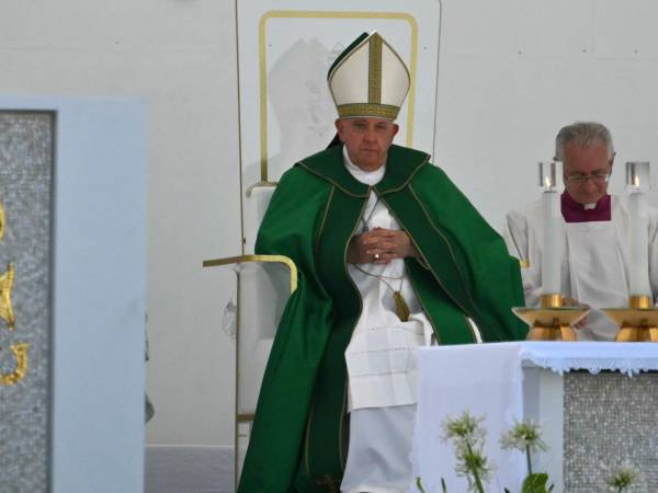 El Papa Francisco durante una misa en el Vaticano.