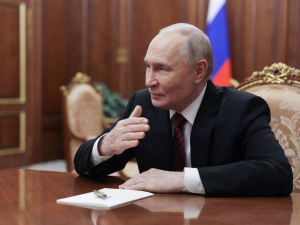 El presidente ruso Vladimir Putin en el Kremlin, en Moscú, este jueves.