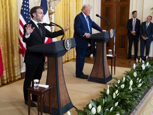 El Presidente Emmanuel Macron de Francia se reunió con el Presidente Donald J. Trump en febrero.