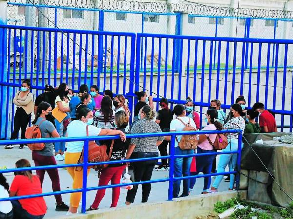 Extensa fila de personas que buscan una oportunidad laboral.