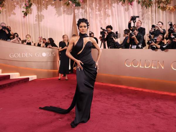Teyana Taylor, bellísima en la alfombra roja de los Globos de Oro 2026.