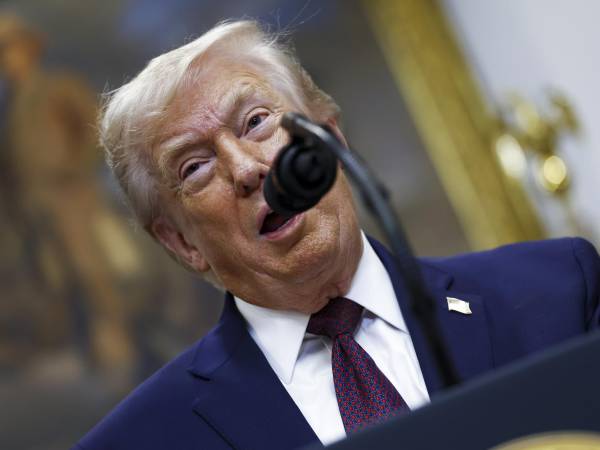 El presidente de Estados Unidos, Donald Trump, durante una conferencia de prensa.