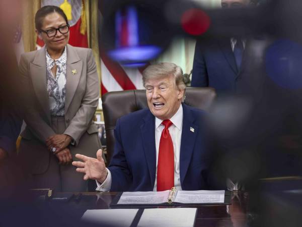 Imagen de archivo del presidente Donald Trump. EFE/EPA/JIM LO SCALZO / POOL