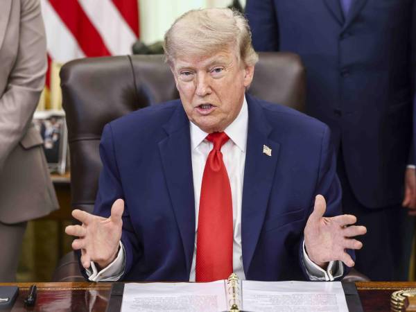 Donald Trump, presidente de los Estados Unidos. EFE/EPA/JIM LO SCALZO / POOL