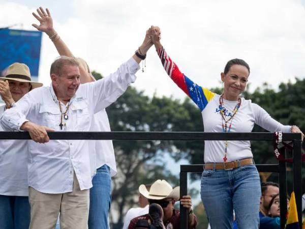El líder opositor venezolano, Edmundo González, junto a María Corina Machado.