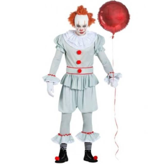 El segundo capítulo de la película 'It' se estrenó este año y es por eso que es uno de los disfraces que seguramente causará más terror en las fiestas de Halloween 2019, no olvides el globo de color rojo, le da el toque perfecto.