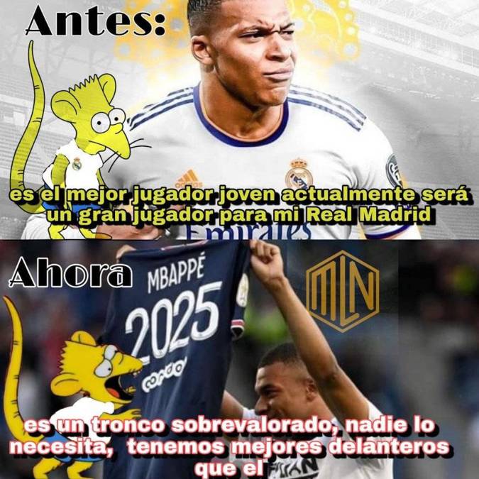 Burlas al Real Madrid: Los mejores memes tras la renovación de Mbappé con el PSG