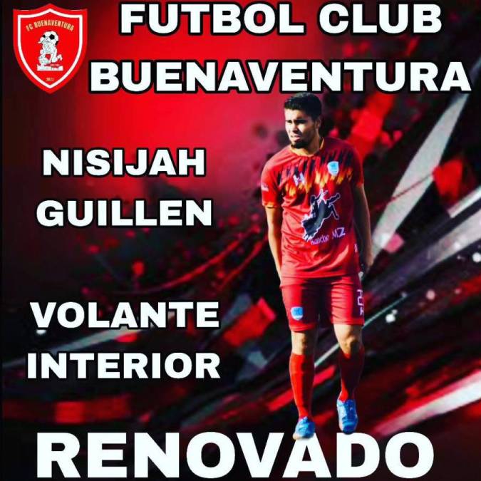 Otro de los renovados es Nisijah Guillén, quien seguirá vistiendo los colores del Buenaventura en la siguiente campaña.