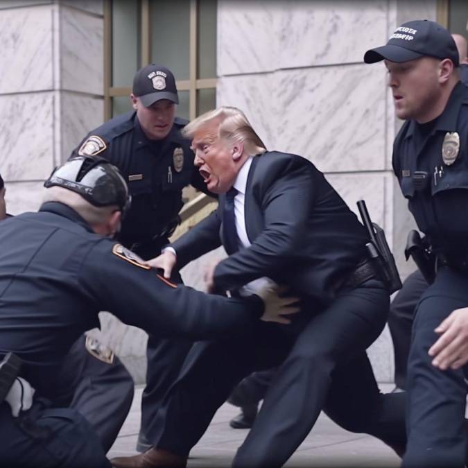 Las imágenes virales del falso arresto de Trump que fueron generadas por IA