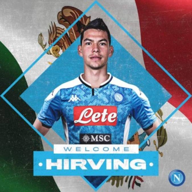 El Napoli hizo oficial este viernes el fichaje a título definitivo del internacional mexicano Hirving 'Chucky' Lozano, que llega al cuadro napolitano tras jugar las últimas dos temporadas en el PSV Eindhoven.