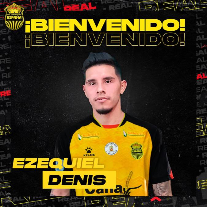 El Real España confirmó la contratación del mediocampista argentino Ezequiel Alexander Denis, de 25 años. Su último equipo fue el Club Atlético San Martín de la segunda división de Argentina.