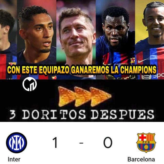 Los memes que dejó la derrota del Barcelona (1-0) contra el Inter de Milán en la Champions League.