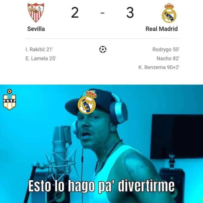 Los memes de la remontada del Real Madrid en Sevilla: El VAR, el árbitro, Benzema y el Barça